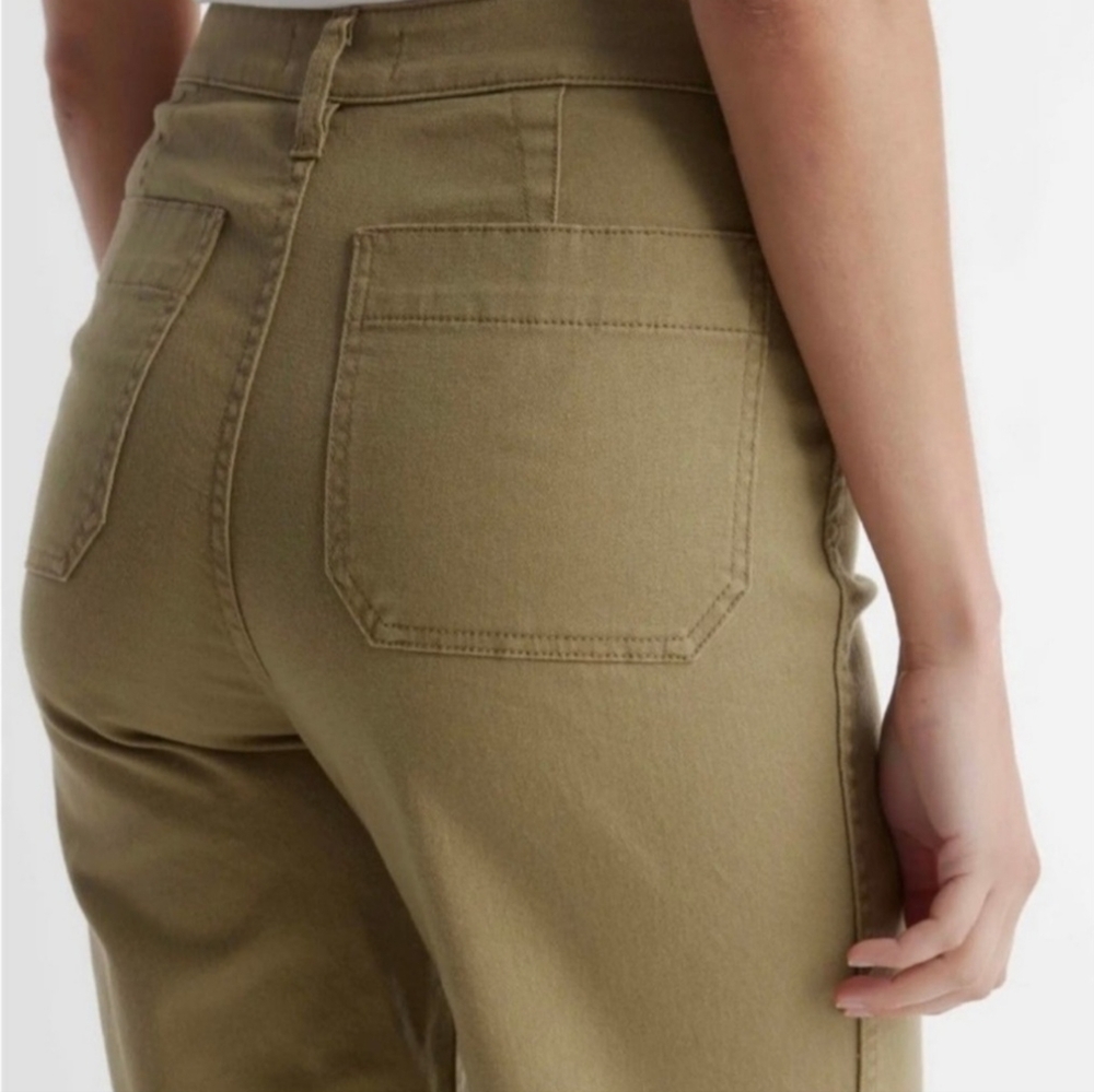 NWT Quince Stretch Twill Cotton Wide Leg Pants